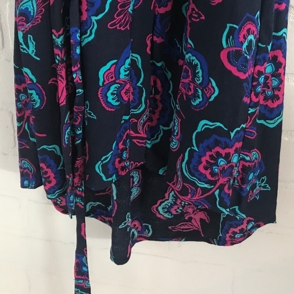 Hatley Mini dress paisley print Navy/ magenta Lighweight Size S pockets - Picture 6 of 11